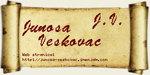 Junoša Veškovac vizit kartica